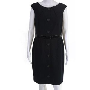 Carmen Marc Valvo Shift Dress Navy Blue